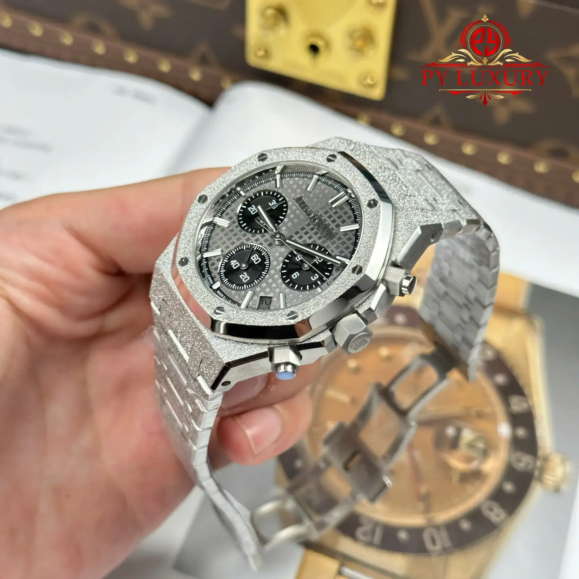 Audemars Piguet Royal Oak Chronograph 26240BC Frosted White Gold Grey Dial 1:1 Best Replica 41mm - 图片 3
