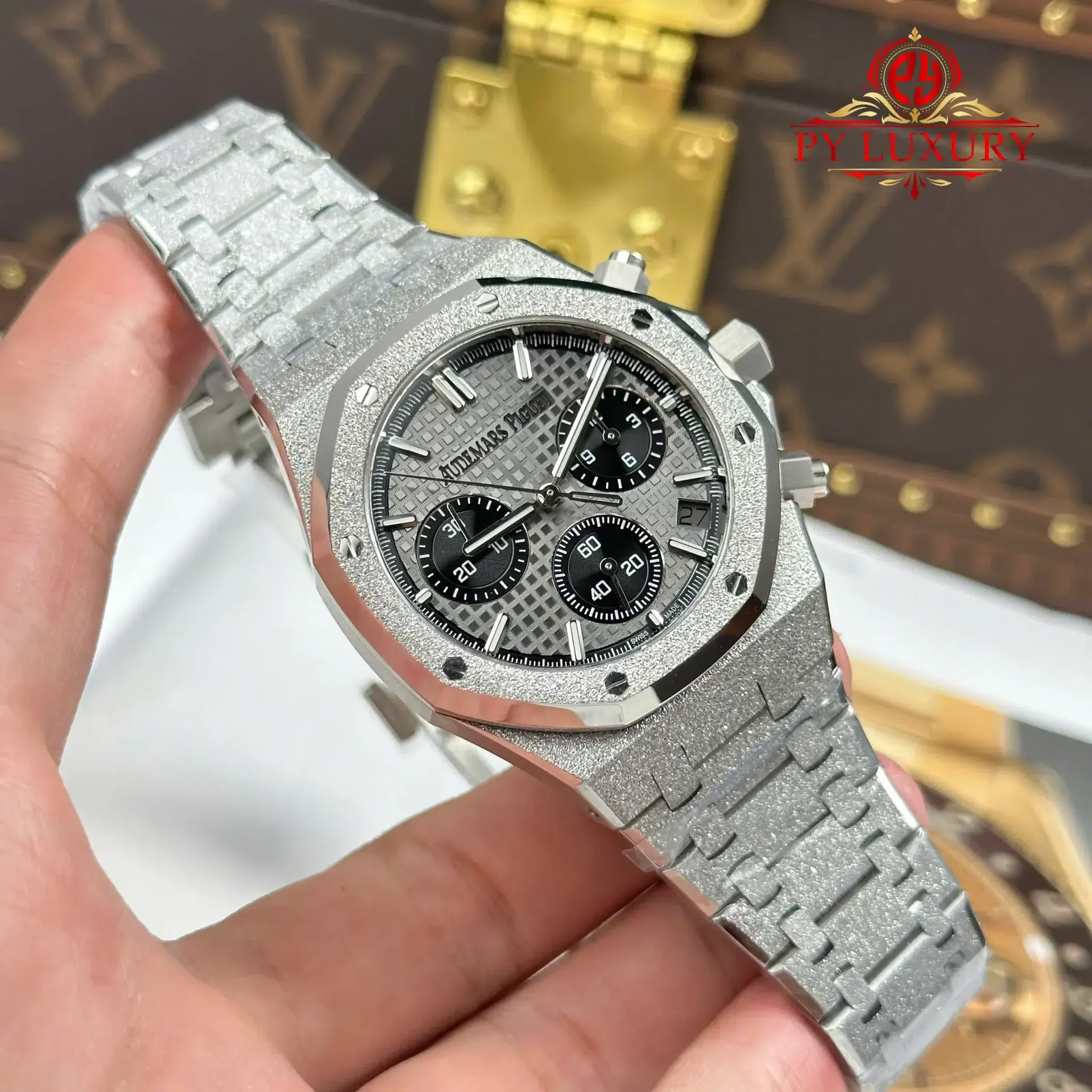 Audemars Piguet Royal Oak Chronograph 26240BC Frosted White Gold Grey Dial 1:1 Best Replica 41mm - 图片 4