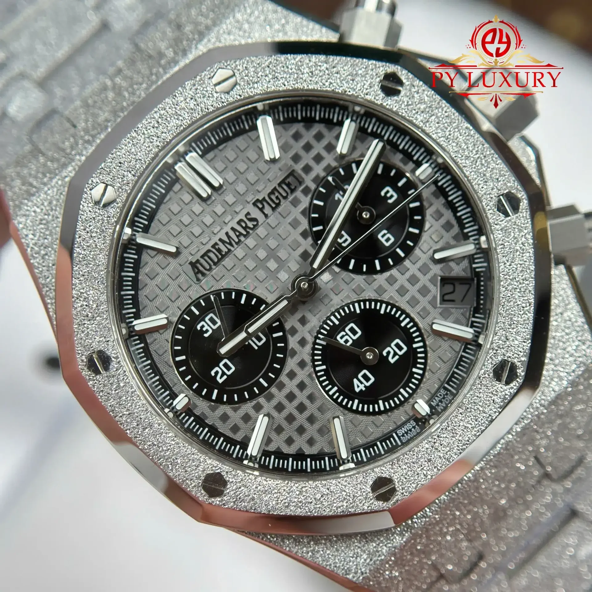 Audemars Piguet Royal Oak Chronograph 26240BC Frosted White Gold Grey Dial 1:1 Best Replica 41mm - 图片 5