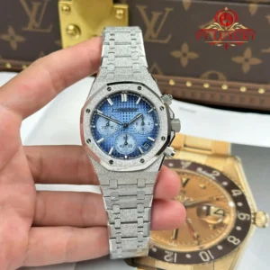 Audemars Piguet Royal Oak Chronograph 26240BC Frosted White Gold Blue Dial 1:1 Best Replica 41mm