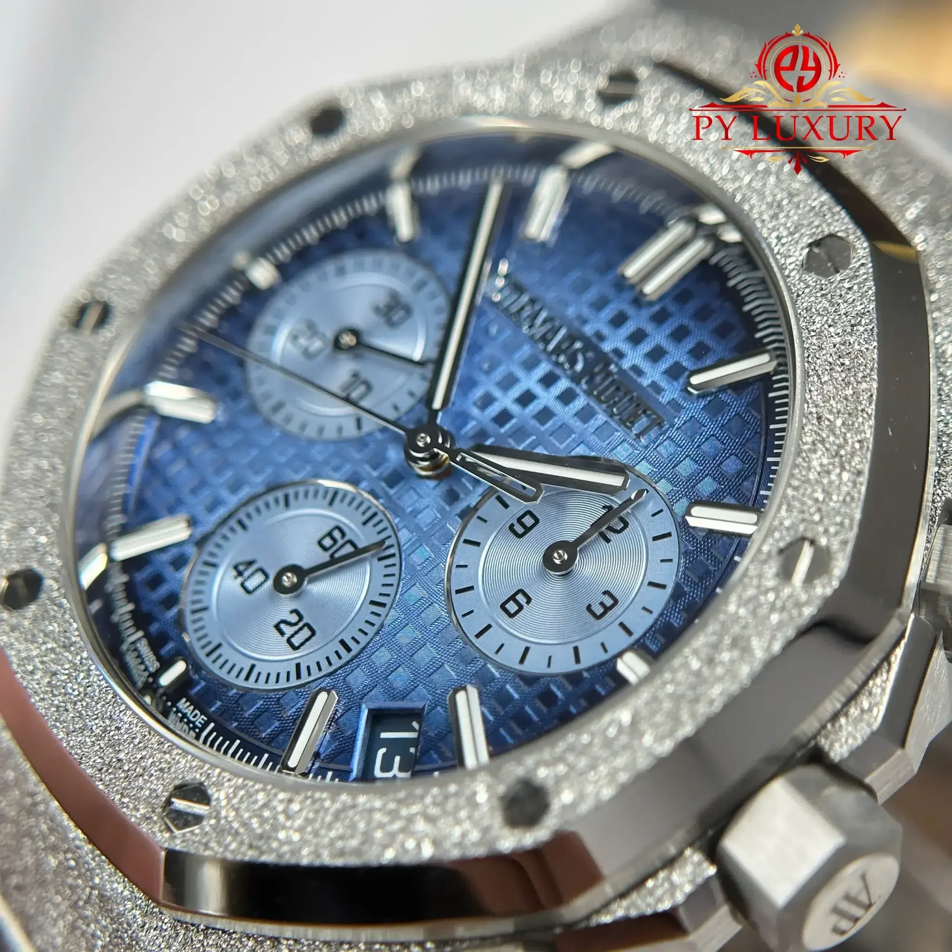 Audemars Piguet Royal Oak Chronograph 26240BC Frosted White Gold Blue Dial 1:1 Best Replica 41mm - 图片 5