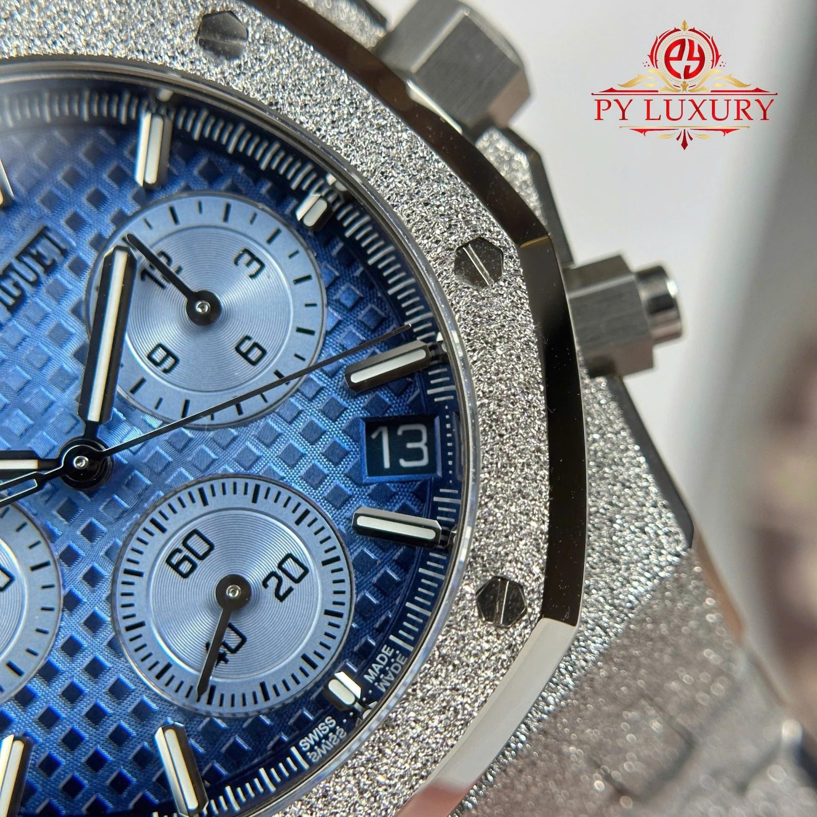 Audemars Piguet Royal Oak Chronograph 26240BC Frosted White Gold Blue Dial 1:1 Best Replica 41mm - 图片 6