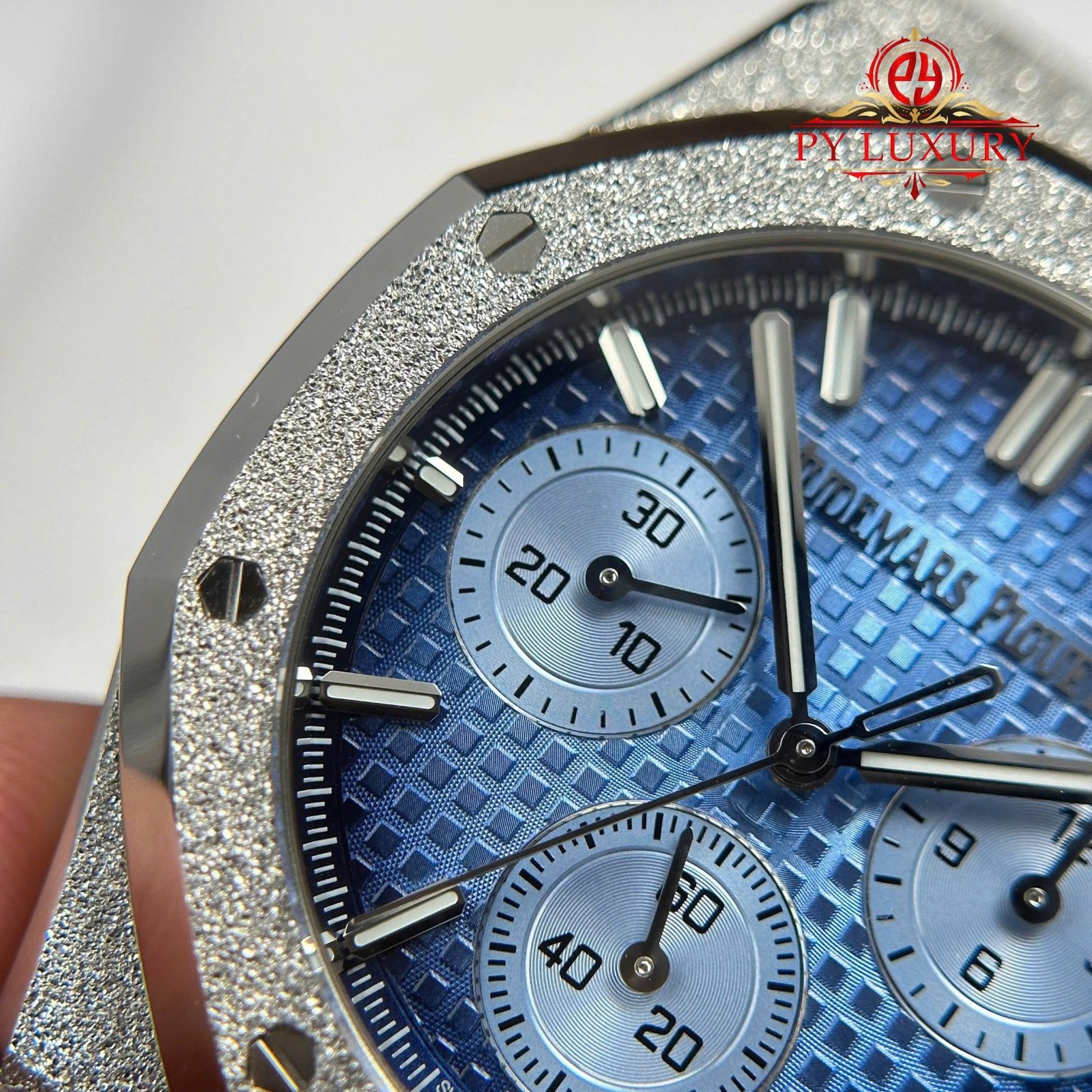 Audemars Piguet Royal Oak Chronograph 26240BC Frosted White Gold Blue Dial 1:1 Best Replica 41mm - 图片 7
