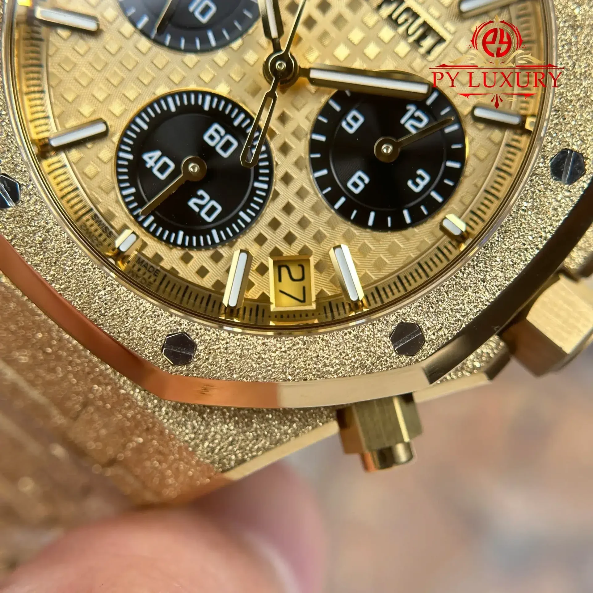 Audemars Piguet Royal Oak Chronograph 26240BA Frosted Yellow Gold Yellow Dial 1:1 Best Replica 41mm - 图片 6