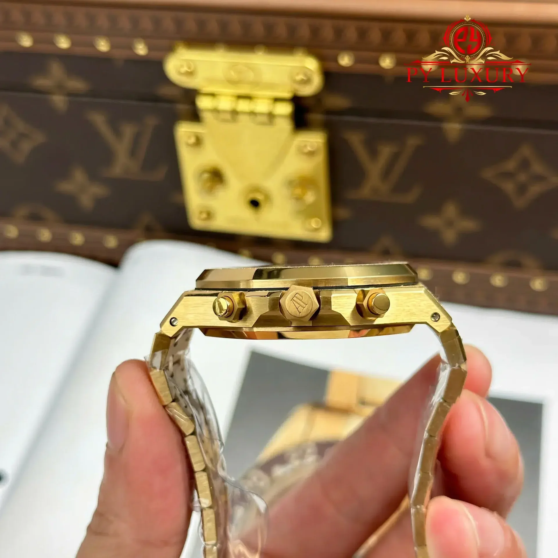 Audemars Piguet Royal Oak Chronograph 26240BA Frosted Yellow Gold Yellow Dial 1:1 Best Replica 41mm - 图片 8