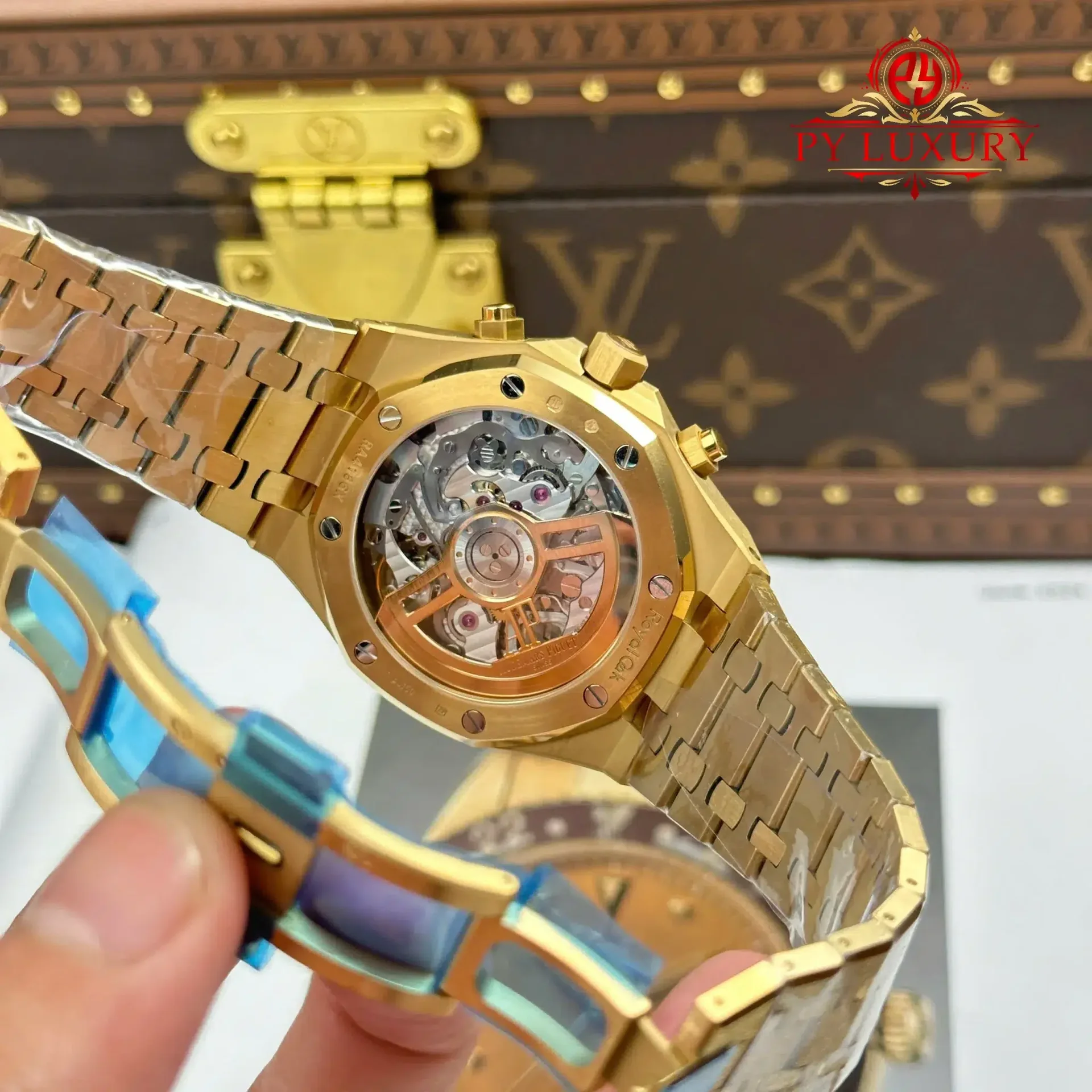 Audemars Piguet Royal Oak Chronograph 26240BA Frosted Yellow Gold Yellow Dial 1:1 Best Replica 41mm - 图片 9
