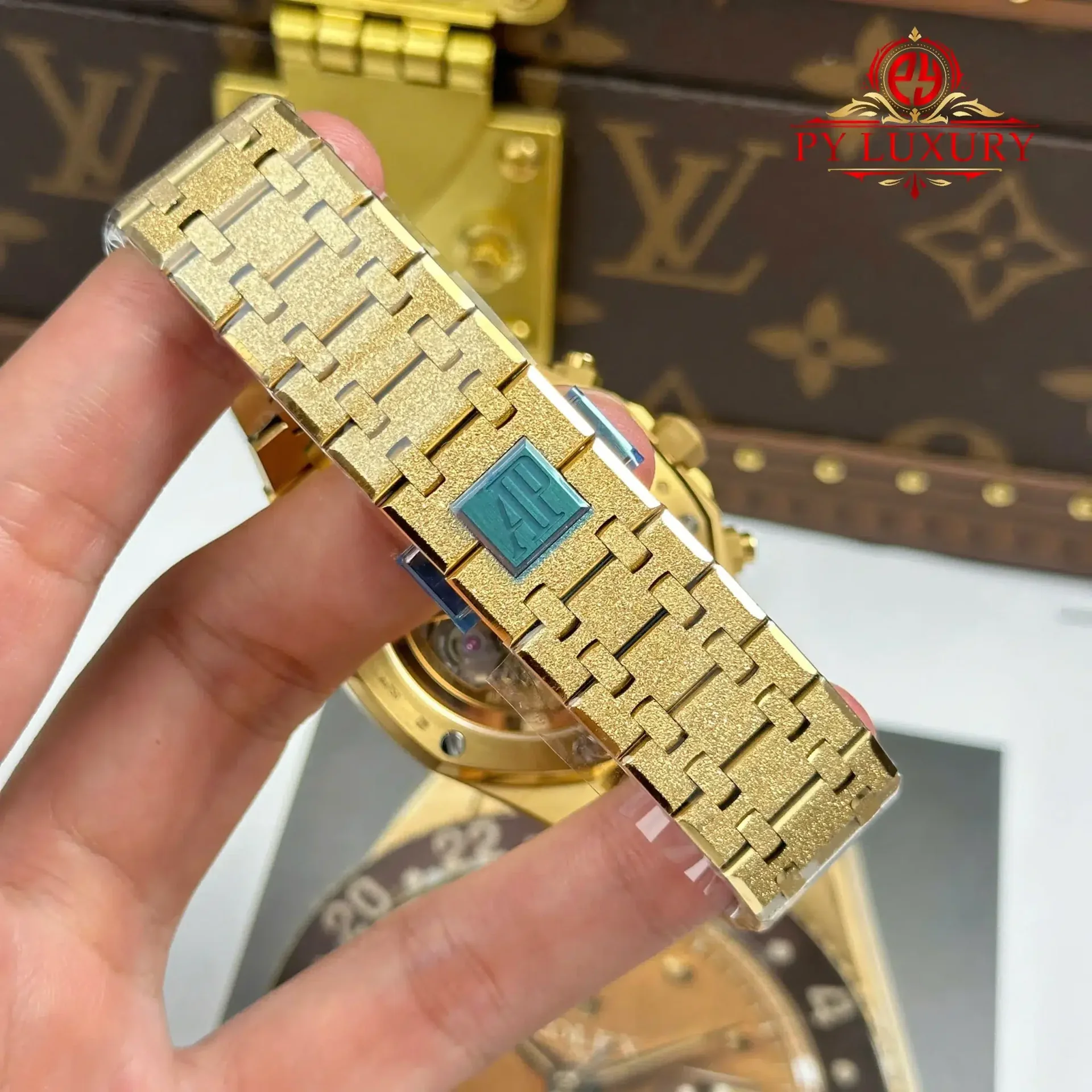 Audemars Piguet Royal Oak Chronograph 26240BA Frosted Yellow Gold Yellow Dial 1:1 Best Replica 41mm - 图片 11