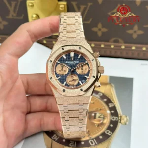 Audemars Piguet Royal Oak Chronograph 26239OR Frosted Rose Gold Blue Dial 1:1 Best Replica APSF 41mm