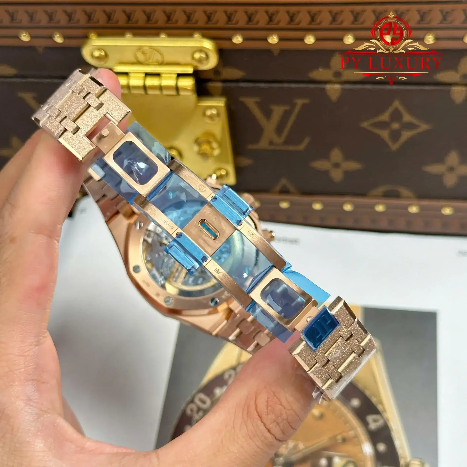 Audemars Piguet Royal Oak Chronograph 26239OR Frosted Rose Gold Blue Dial 1:1 Best Replica APSF 41mm - 图片 10