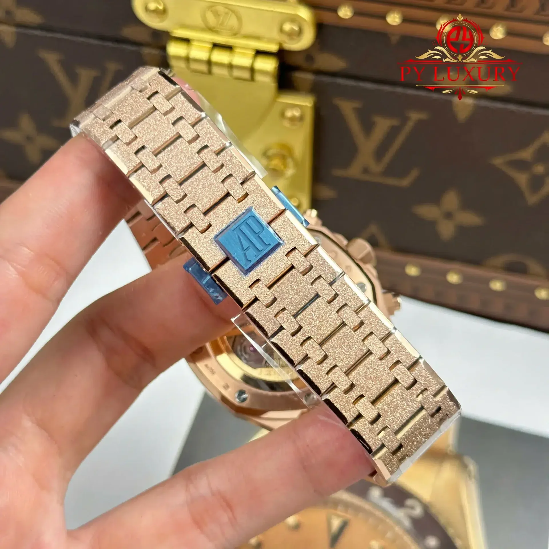 Audemars Piguet Royal Oak Chronograph 26239OR Frosted Rose Gold Blue Dial 1:1 Best Replica APSF 41mm - 图片 11