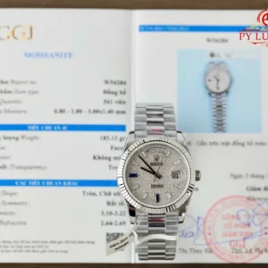 Rolex Day-Date 228236-0009 Custom Moissanite Dial 1:1 Best Replica QF 40mm