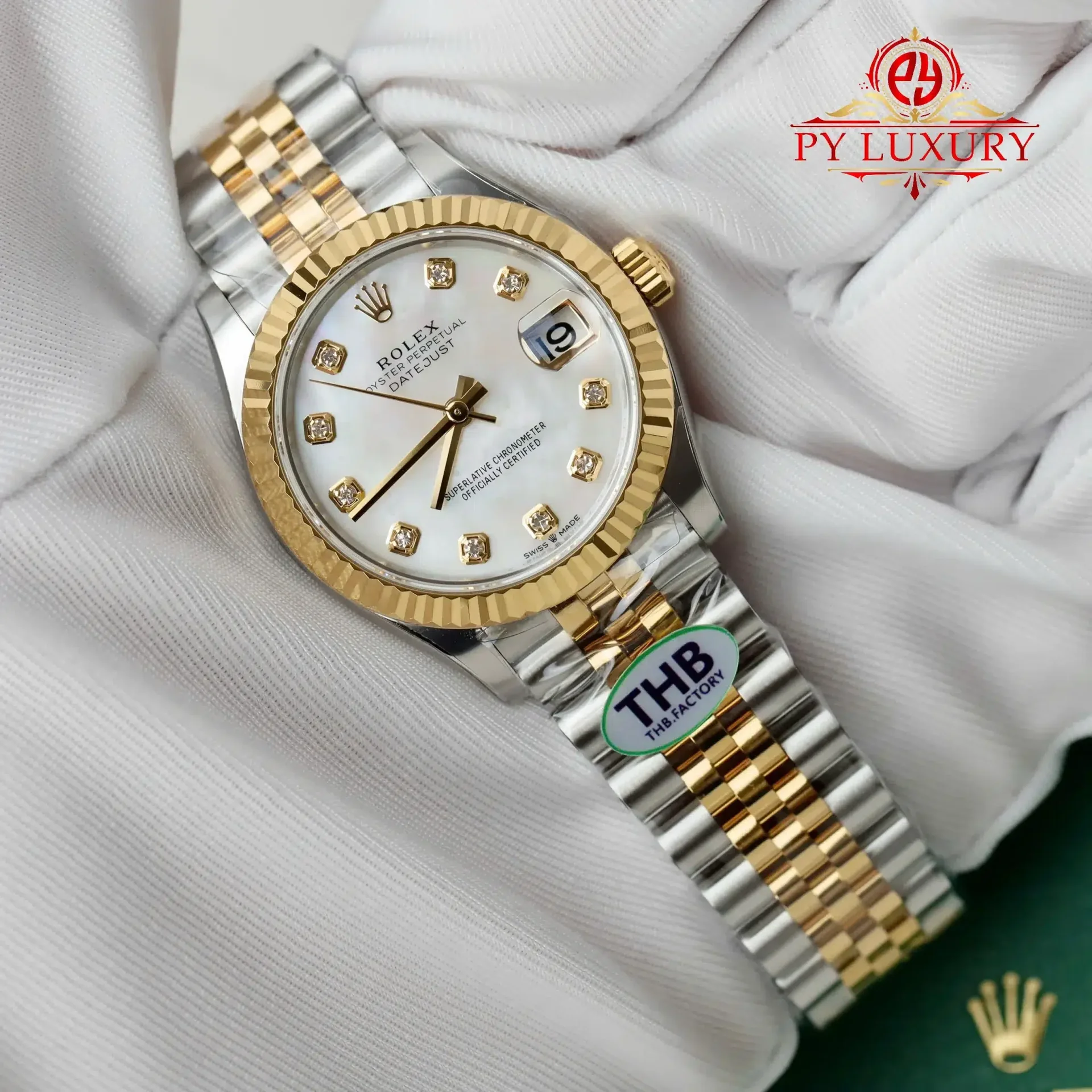 Rolex Datejust 278273 Two Tone Yellow Gold MOP Diamond Dial Jubilee 1:1 Replica THBF 31mm - 图片 2