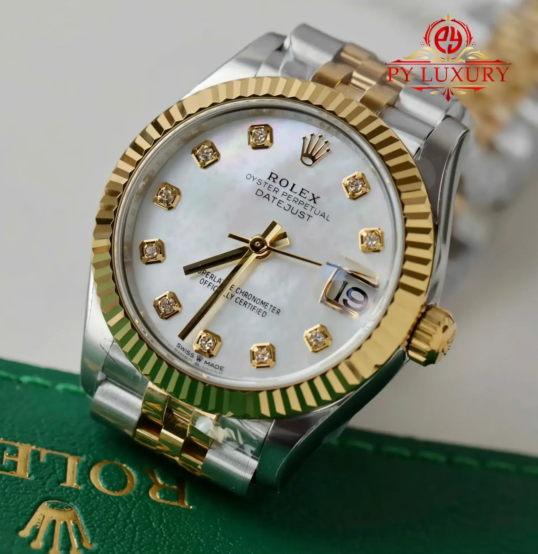 Rolex Datejust 278273 Two Tone Yellow Gold MOP Diamond Dial Jubilee 1:1 Replica THBF 31mm - 图片 4