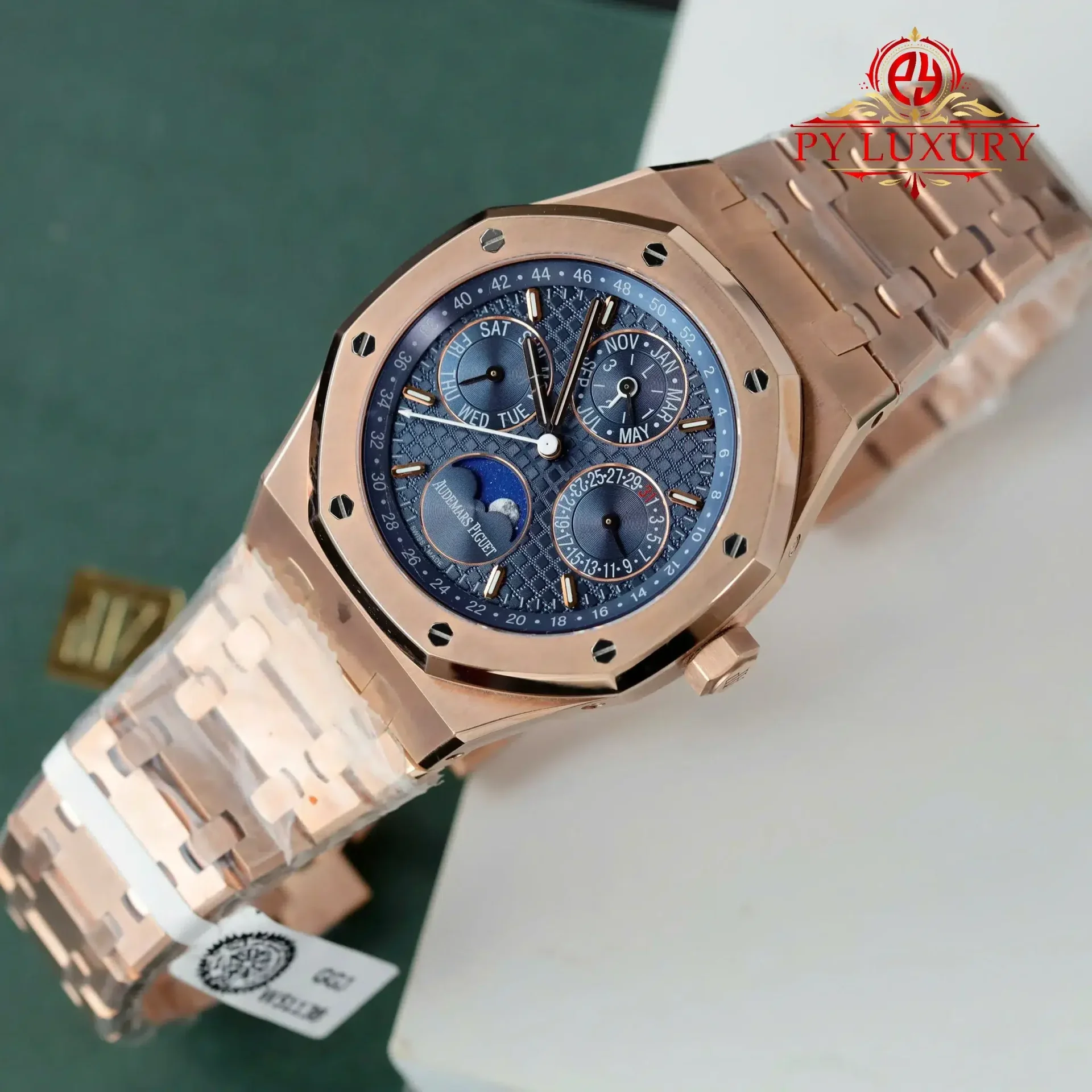 Audemars Piguet Royal Oak Perpetual Calendar 26574OR 18K Rose Gold Plated Blue Dial Best Replica 41mm - 图片 3