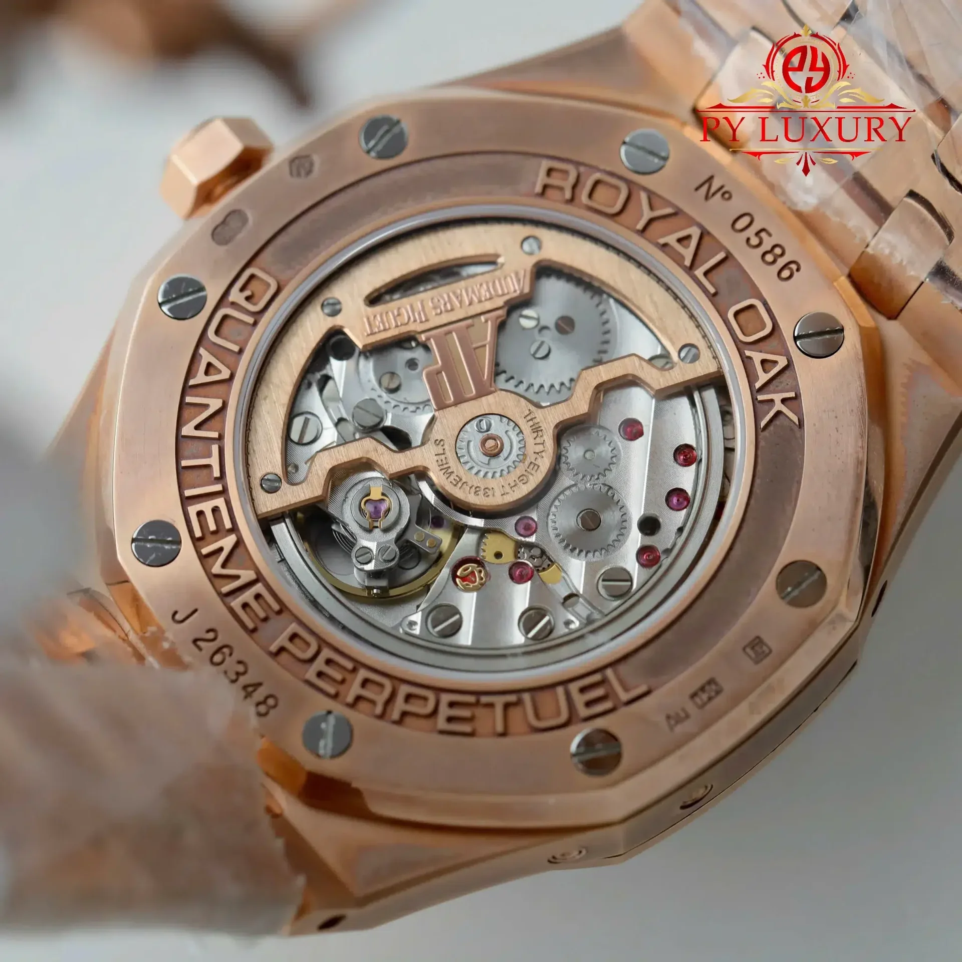Audemars Piguet Royal Oak Perpetual Calendar 26574OR 18K Rose Gold Plated Blue Dial Best Replica 41mm - 图片 8