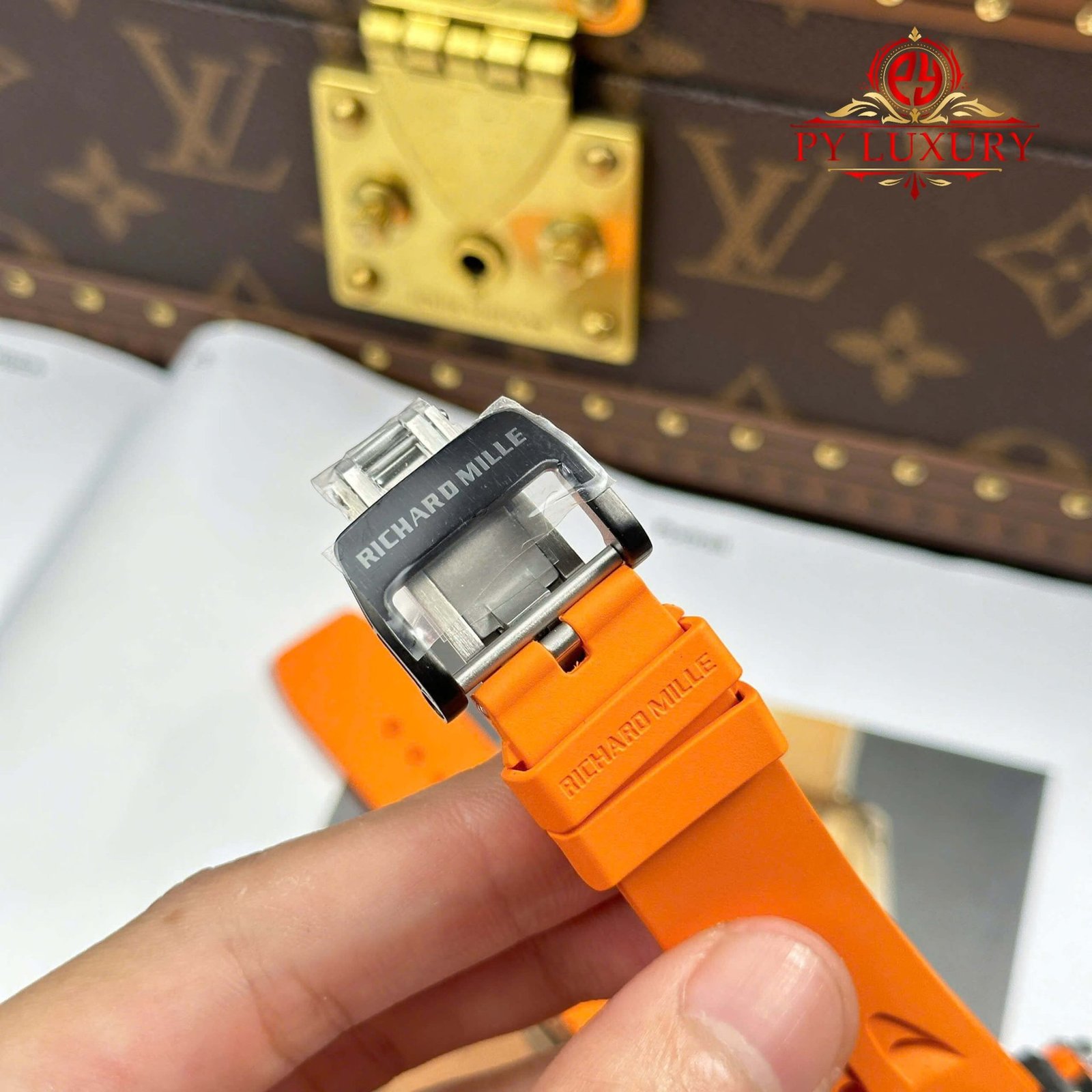 Richard Mille RM65-01 McLaren Chronograph Carbon Fiber Skeleton Dial Rubber Strap Best Replica 44.5mm x 49.9mm - 图片 10