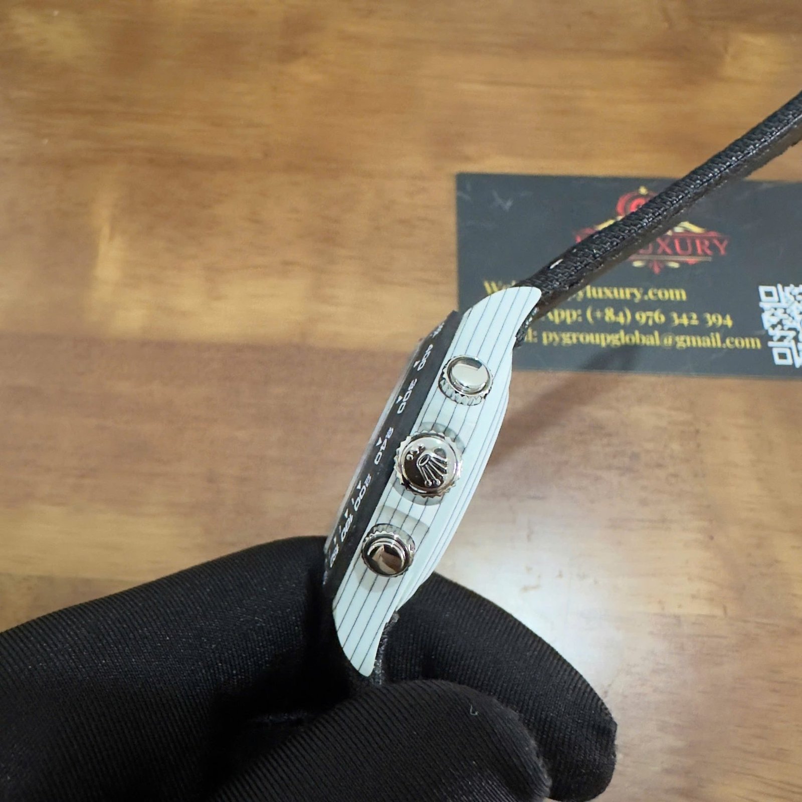 Rolex DiW Daytona IRBIS Quartz Fiber White & Black Dial Nylon Strap 1:1 Best Replica 41mm - 图片 8