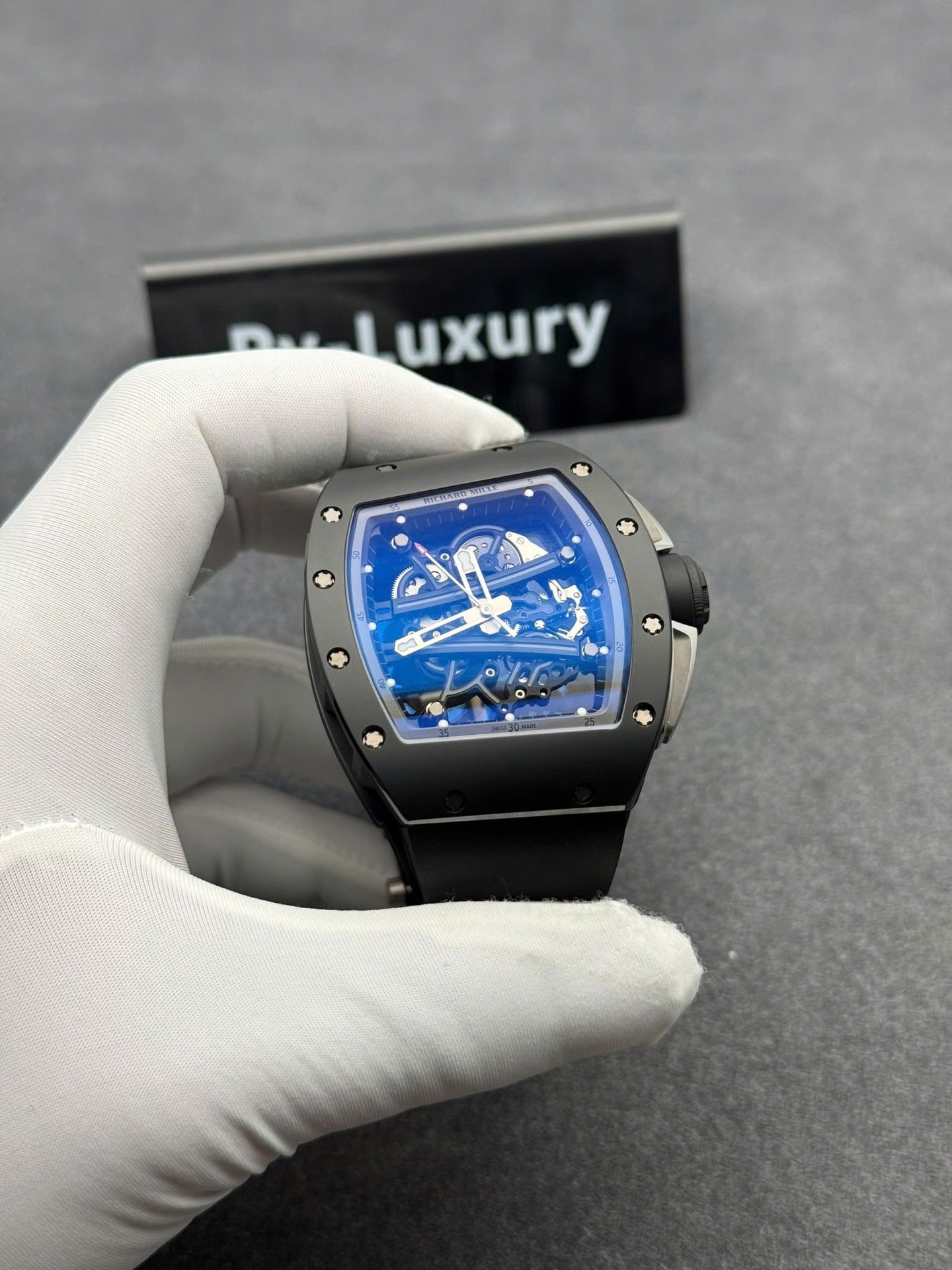 Richard Mille RM61-01 Yohan Blake All Grey Limited Edition Black Ceramic 1:1 Custom Made Exclusive Quality 42.7mm x 50.23mm - 图片 2