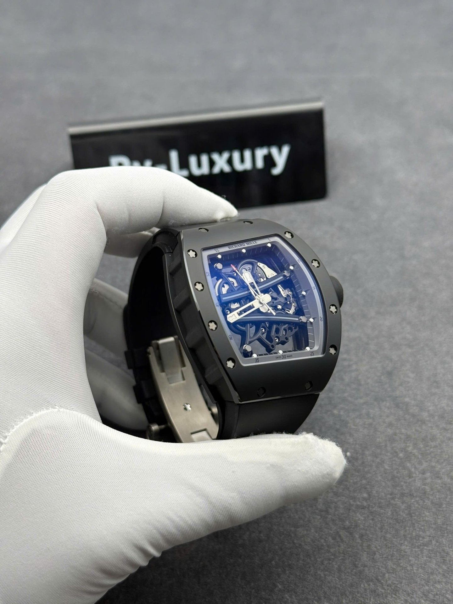 Richard Mille RM61-01 Yohan Blake All Grey Limited Edition Black Ceramic 1:1 Custom Made Exclusive Quality 42.7mm x 50.23mm - 图片 3