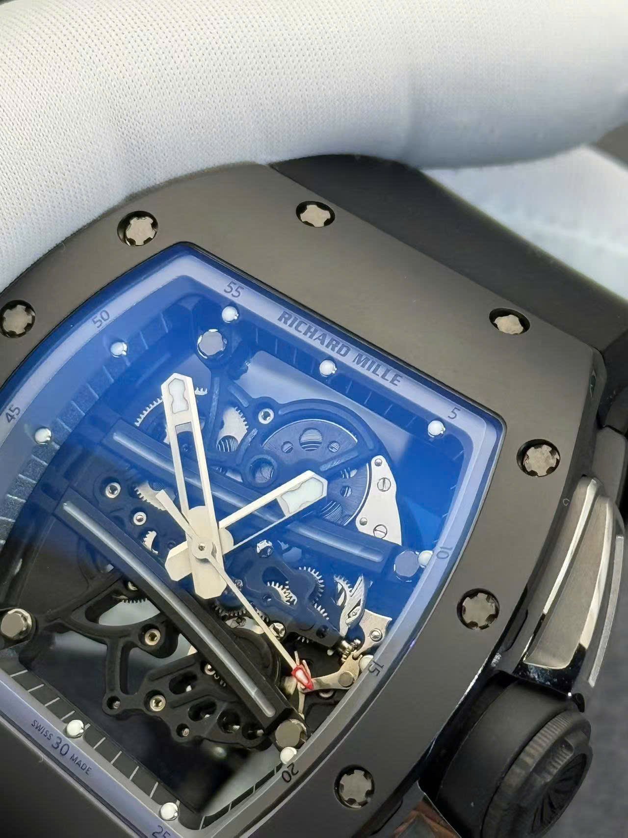 Richard Mille RM61-01 Yohan Blake All Grey Limited Edition Black Ceramic 1:1 Custom Made Exclusive Quality 42.7mm x 50.23mm - 图片 4