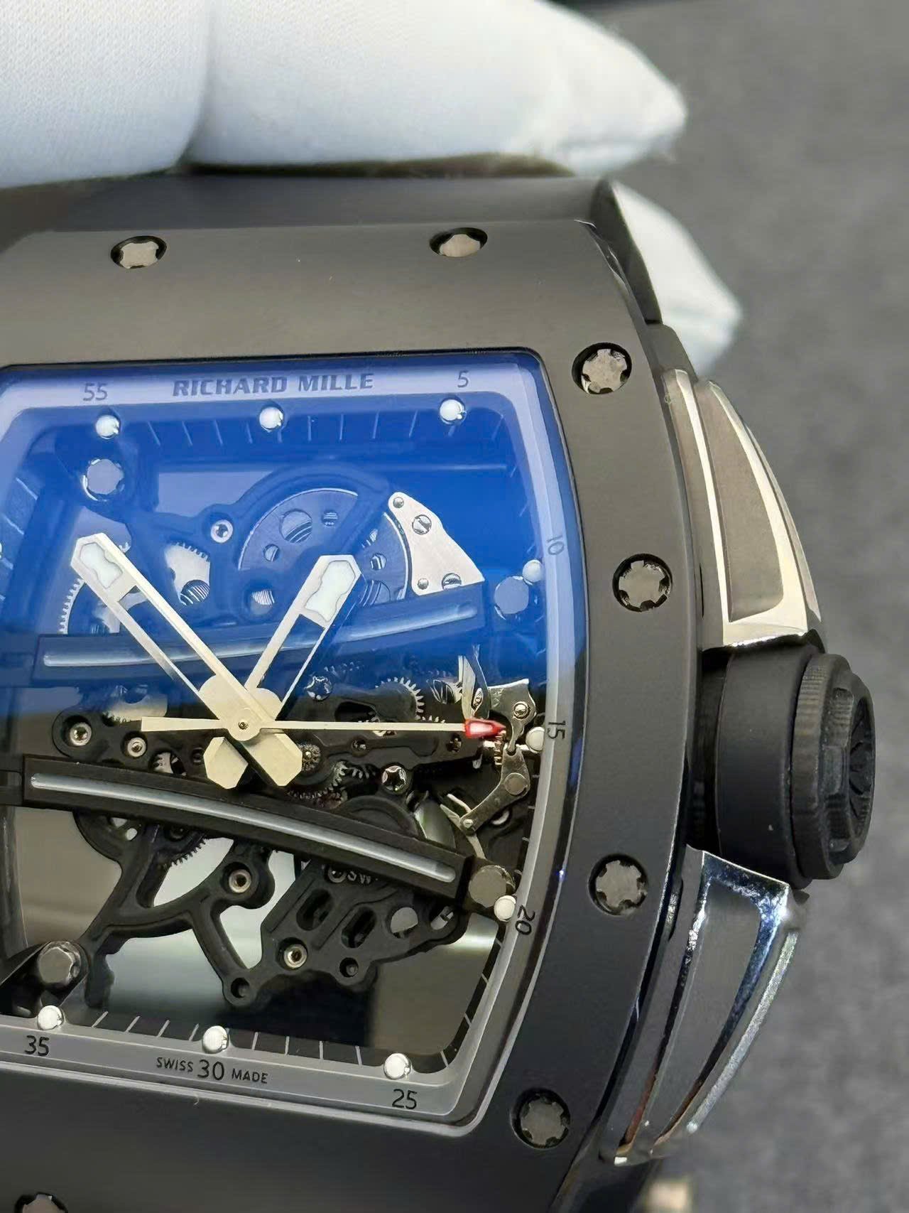 Richard Mille RM61-01 Yohan Blake All Grey Limited Edition Black Ceramic 1:1 Custom Made Exclusive Quality 42.7mm x 50.23mm - 图片 5