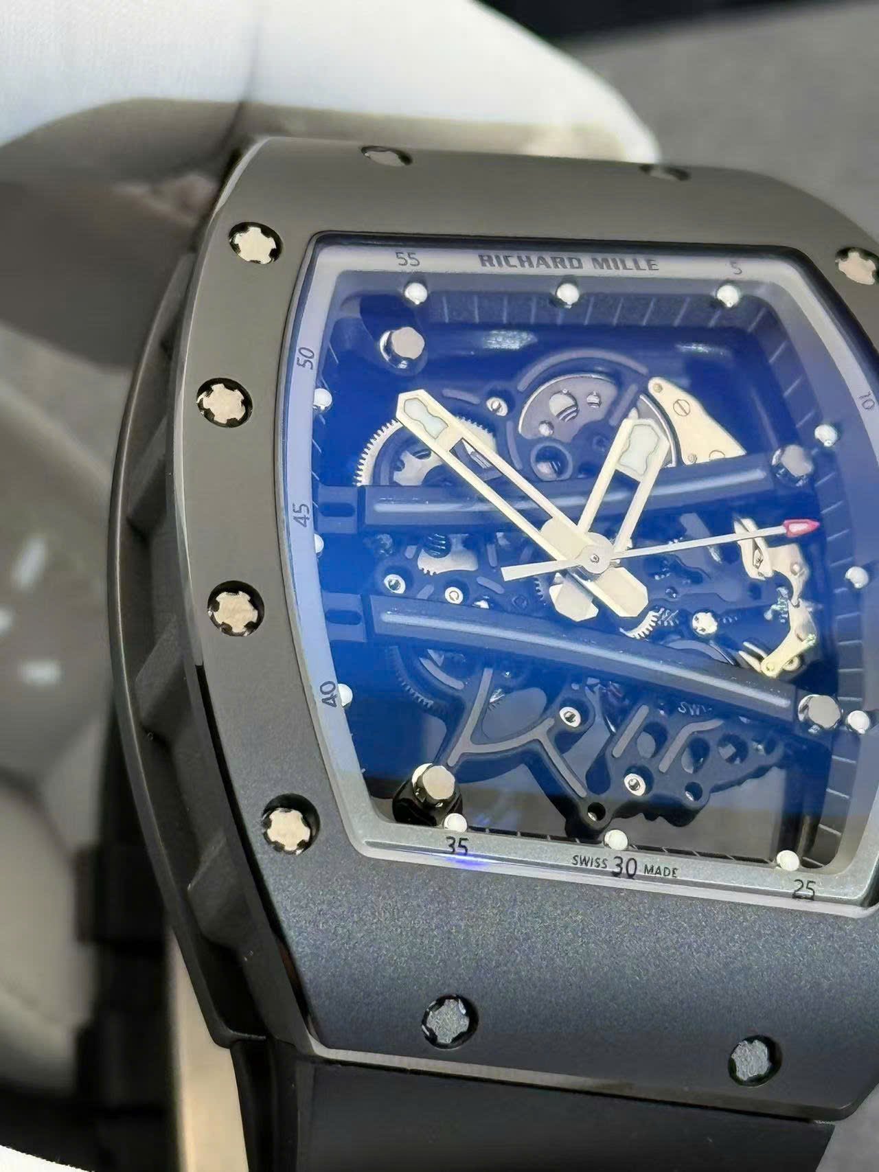 Richard Mille RM61-01 Yohan Blake All Grey Limited Edition Black Ceramic 1:1 Custom Made Exclusive Quality 42.7mm x 50.23mm - 图片 6