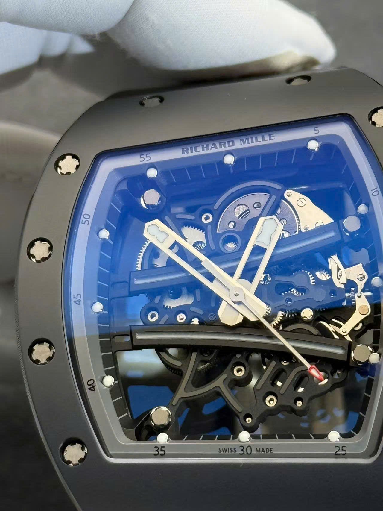 Richard Mille RM61-01 Yohan Blake All Grey Limited Edition Black Ceramic 1:1 Custom Made Exclusive Quality 42.7mm x 50.23mm - 图片 7