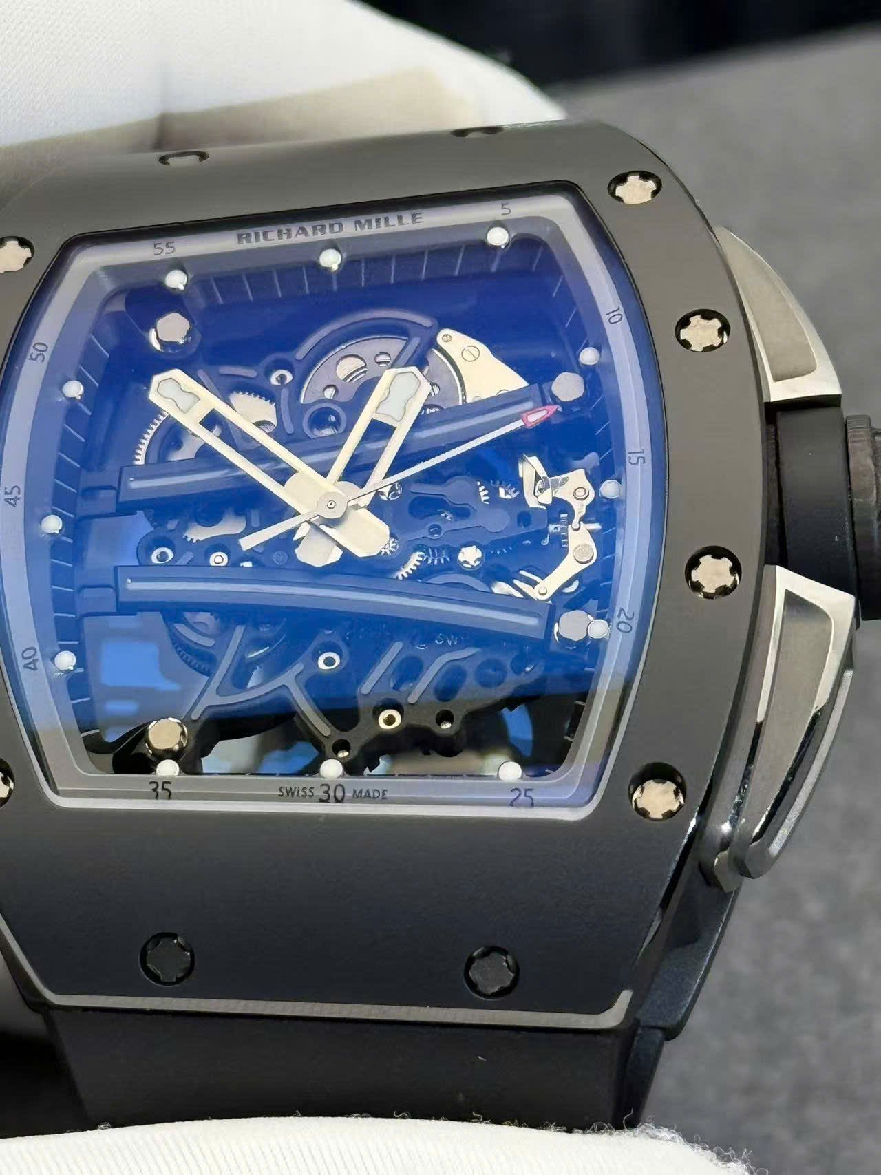 Richard Mille RM61-01 Yohan Blake All Grey Limited Edition Black Ceramic 1:1 Custom Made Exclusive Quality 42.7mm x 50.23mm - 图片 8