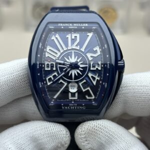 Franck Muller Vanguard Yachting Ceramic Blue Dial White Arabic Numerals 1:1 Best Replica ABF 45mm