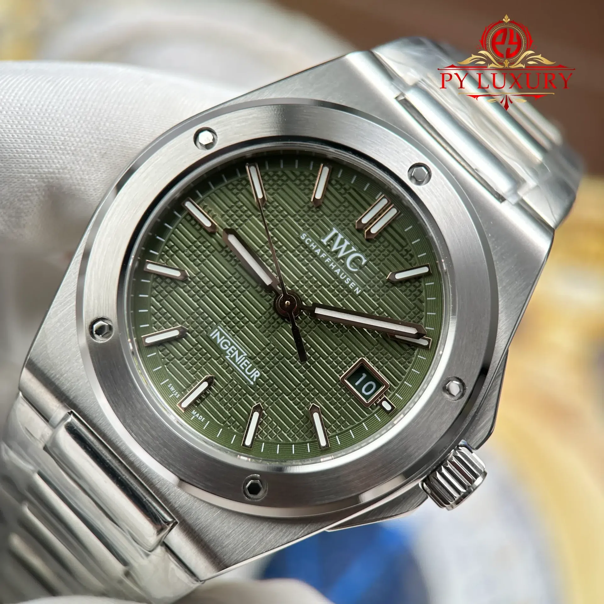 IWC Ingenieur IW328908 Automatic Green Dial Best Replica GH Factory 40mm - 图片 5