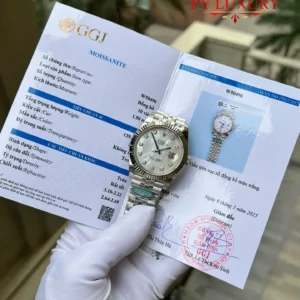 Rolex Datejust 126334 Custom Natural MOP Dial Moissanite Numerals Jubilee Bracelet 1:1 Best Replica VSF 41mm