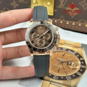 Rolex Daytona 116515LN Rose Gold Chocolate Arabic Dial Oysterflex 1:1 Best Replica Clean Factory 40mm