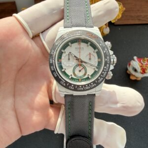 Rolex DiW Daytona Alpine White & Green Dial Nylon Strap 1:1 Best Replica 40mm