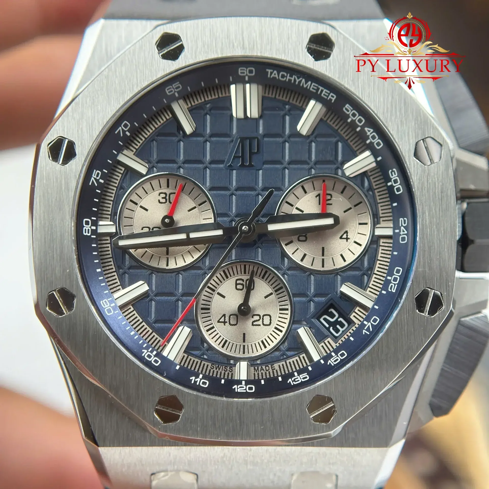 Audemars Piguet Royal Oak Offshore Chronograph 26420TI Blue Dial Rubber Band 1:1 Best Replica APSF 43mm - 图片 4