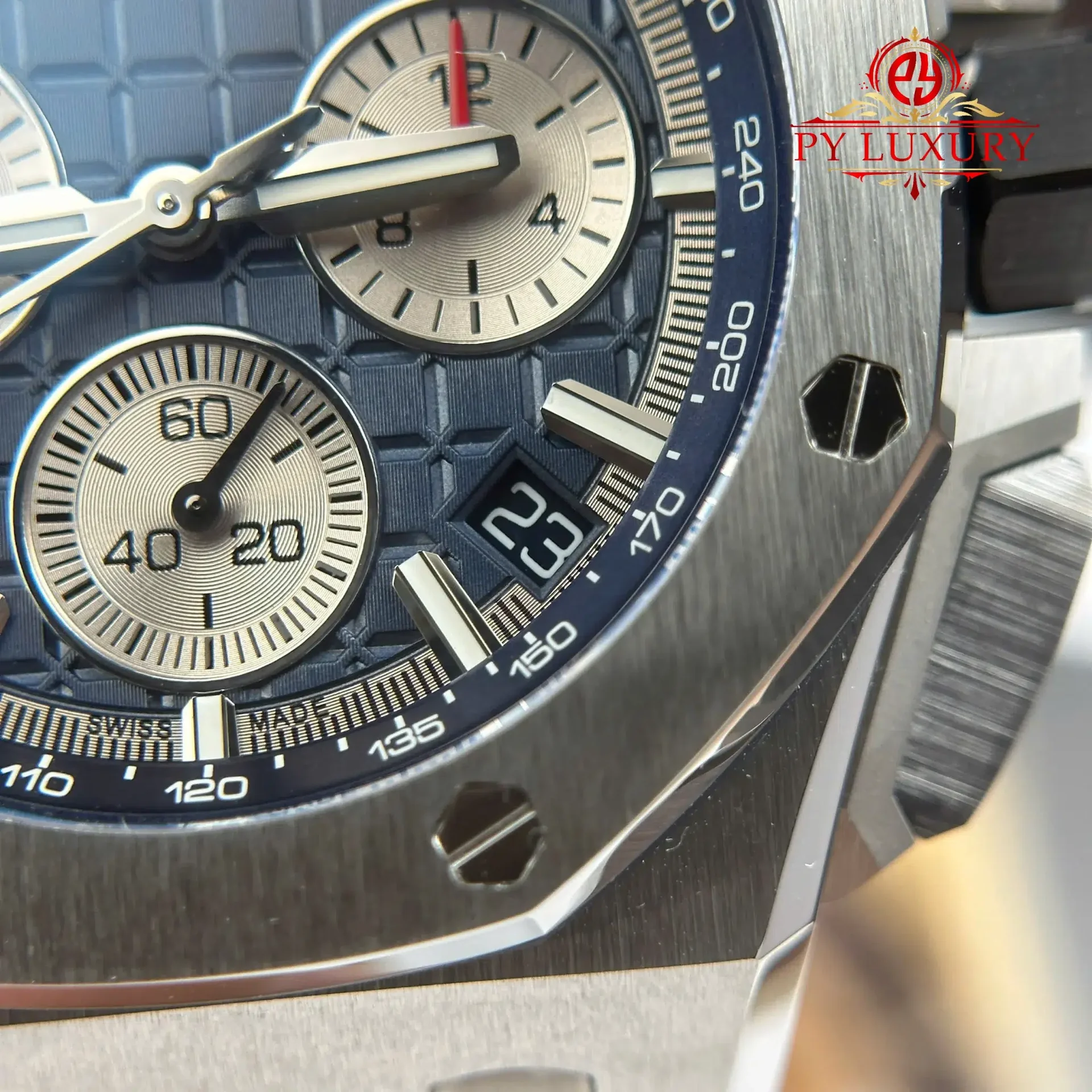 Audemars Piguet Royal Oak Offshore Chronograph 26420TI Blue Dial Rubber Band 1:1 Best Replica APSF 43mm - 图片 6