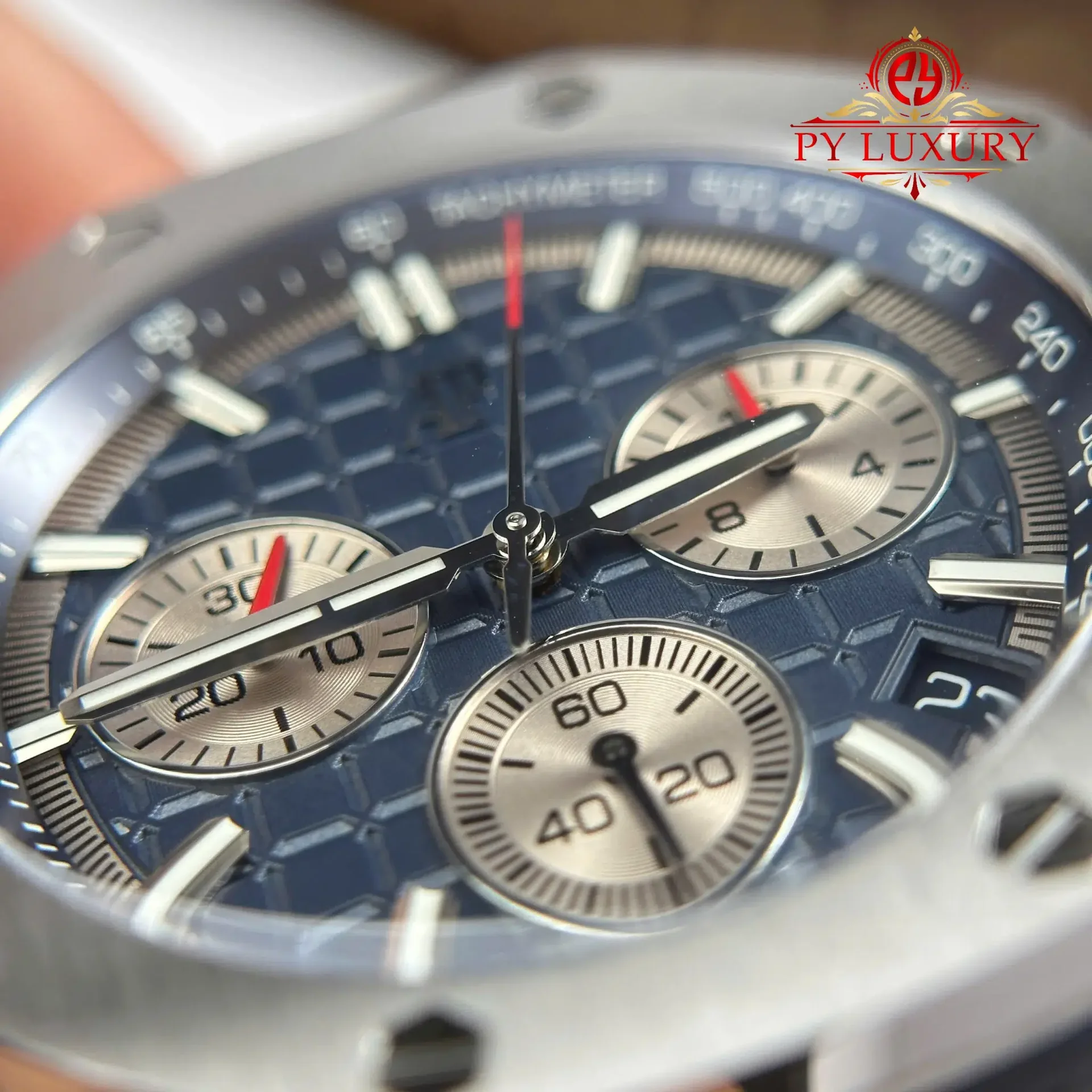 Audemars Piguet Royal Oak Offshore Chronograph 26420TI Blue Dial Rubber Band 1:1 Best Replica APSF 43mm - 图片 7