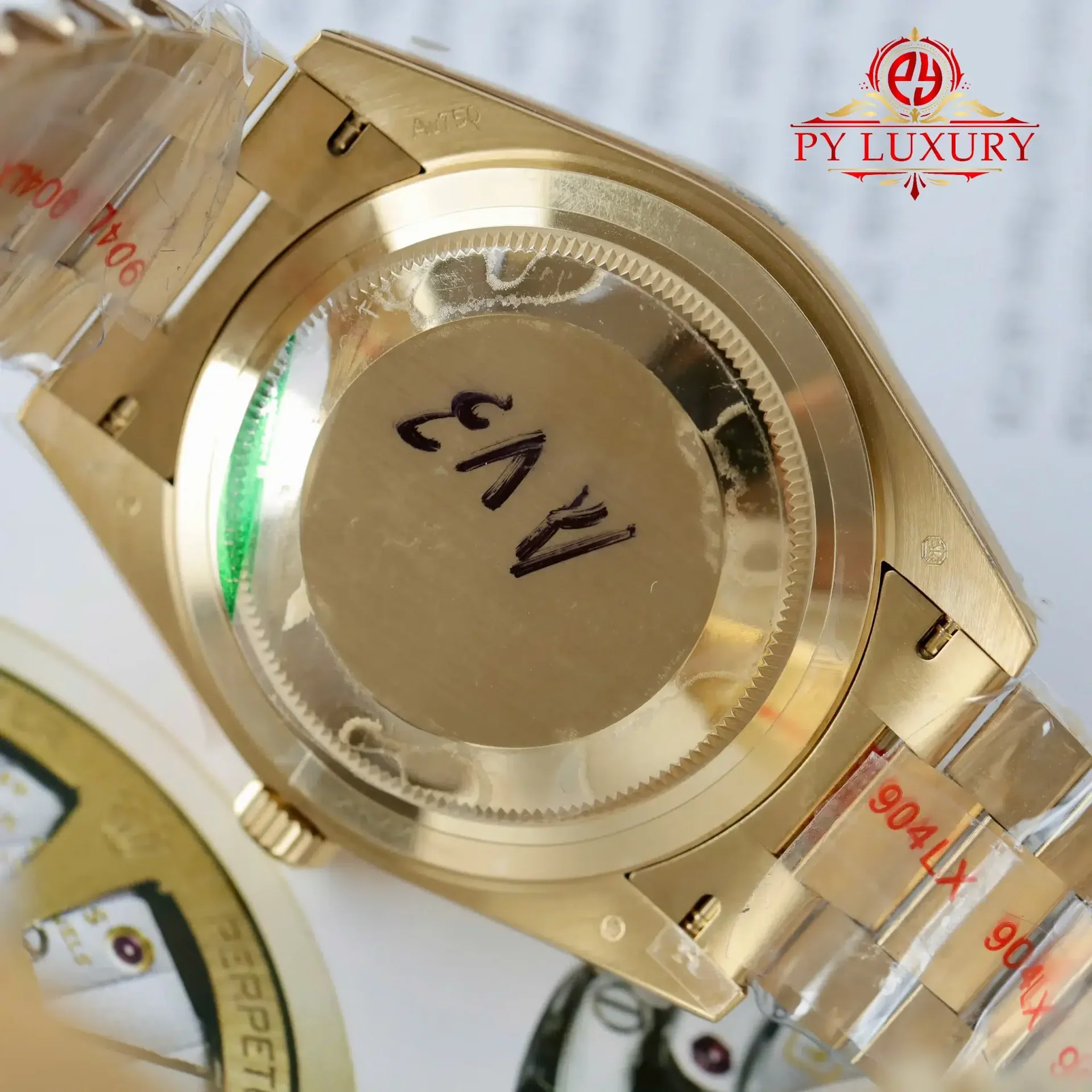 Rolex Day-Date 228238 Yellow Gold Champagne Roman Dial Best Replica QF 40mm - 图片 8