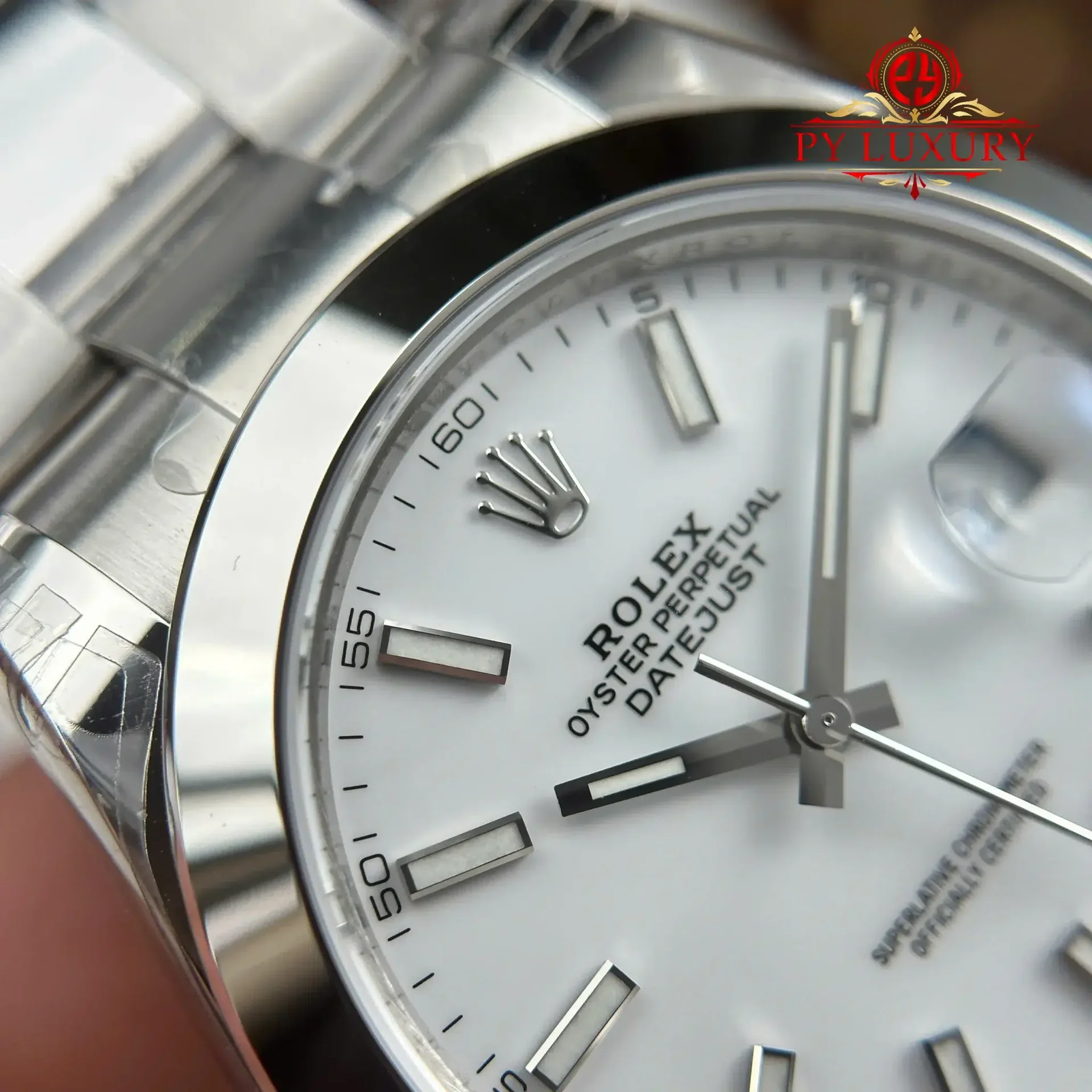 Rolex Datejust 126300 White Luminous Dial Smooth Bezel Oyster Bracelet 1:1 Best Replica VSF 41mm - 图片 5