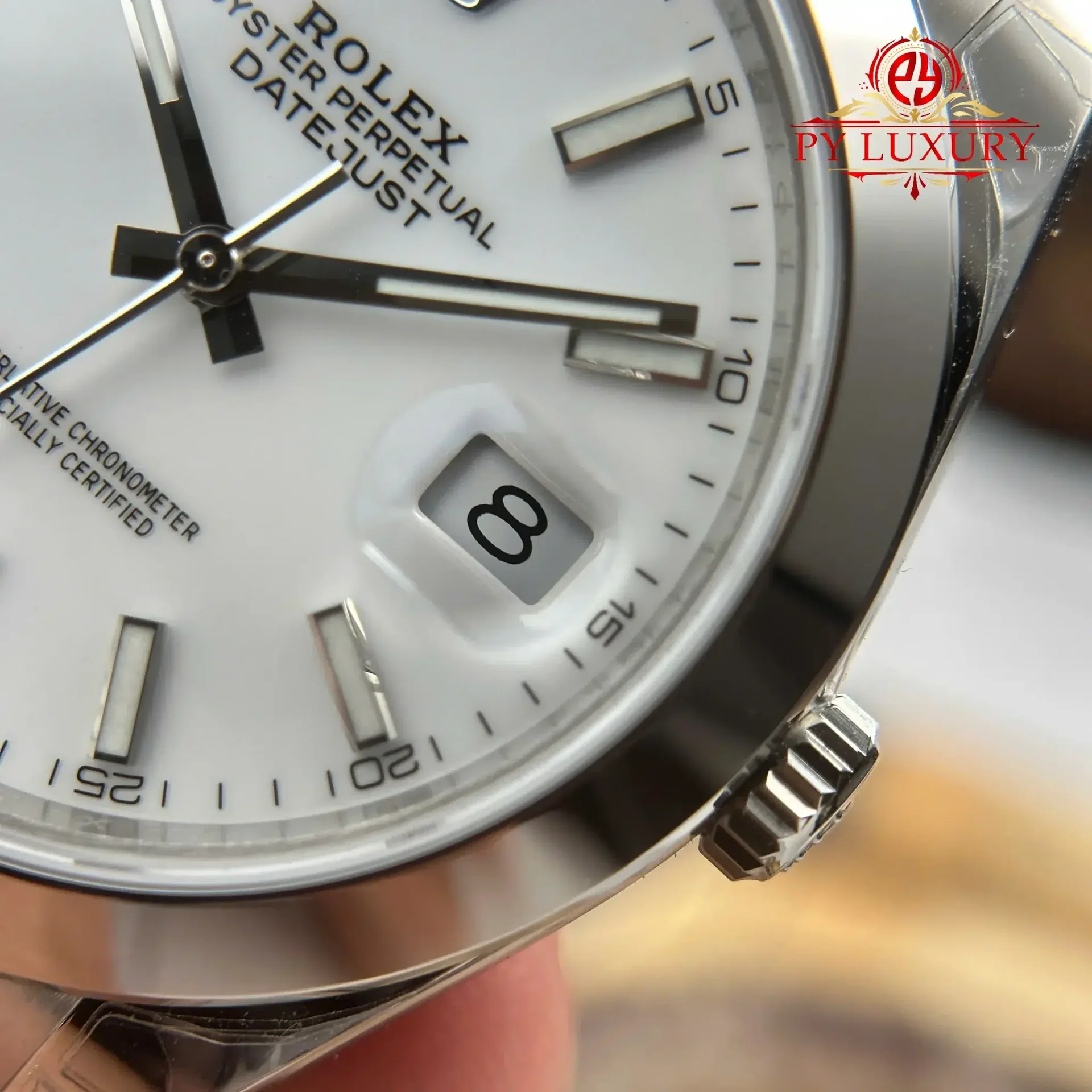 Rolex Datejust 126300 White Luminous Dial Smooth Bezel Oyster Bracelet 1:1 Best Replica VSF 41mm - 图片 6
