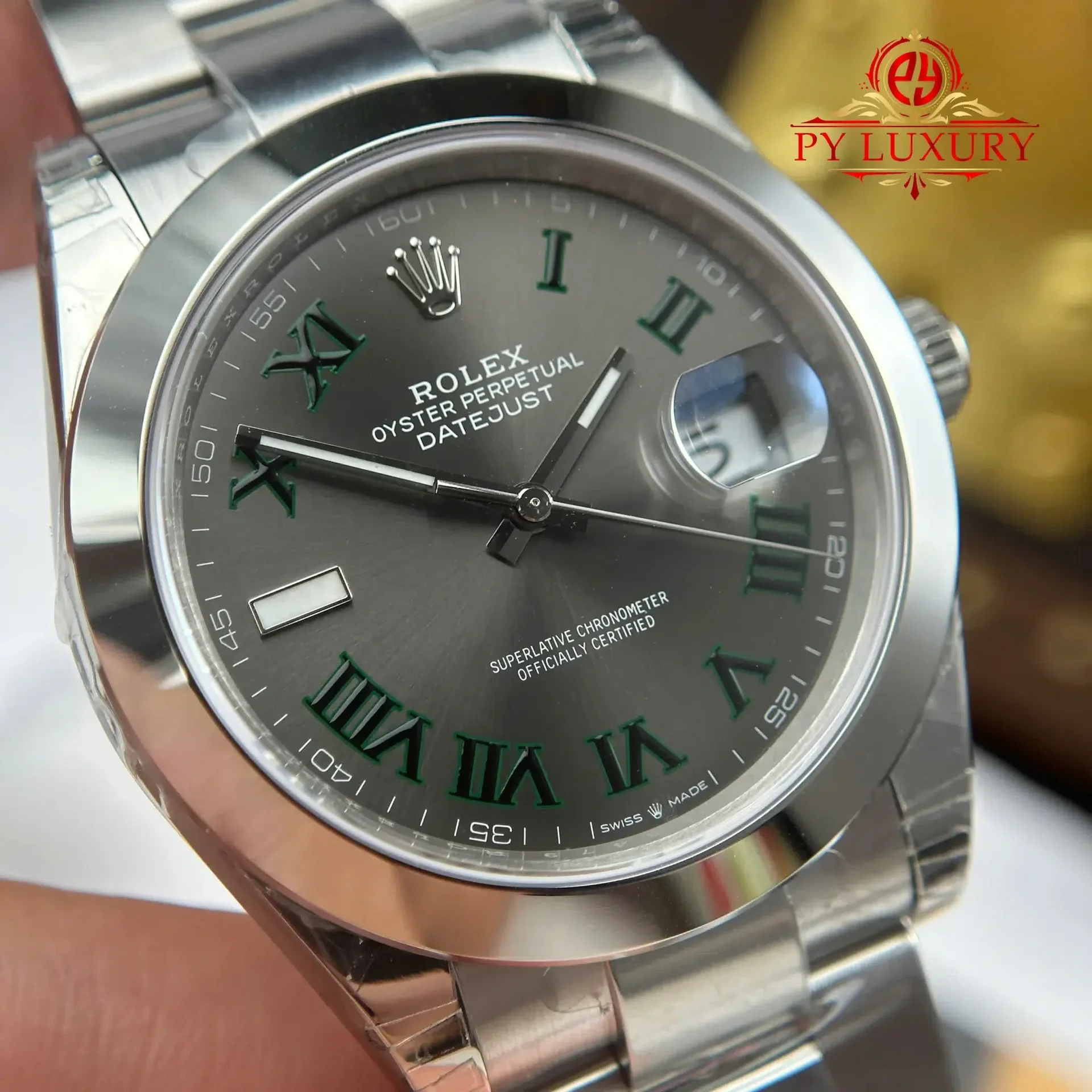 Rolex Datejust 126300 Wimbledon Dial Smooth Bezel Oyster Bracelet 1:1 Best Replica VSF 41mm - 图片 4