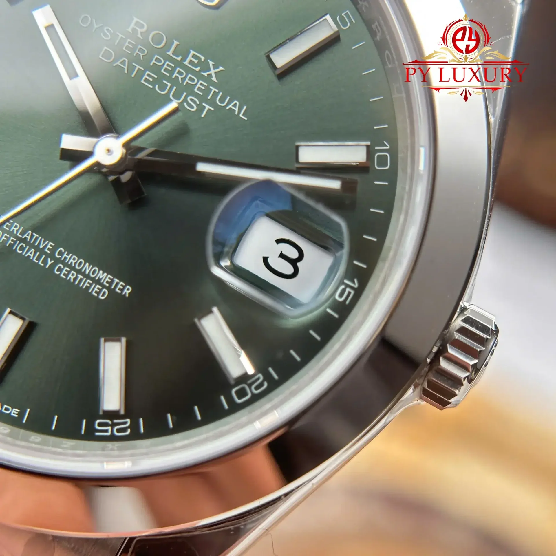 Rolex Datejust 126300 Smooth Bezel Mint Green Dial Oyster Bracelet 1:1 Best Replica VSF 41mm - 图片 5