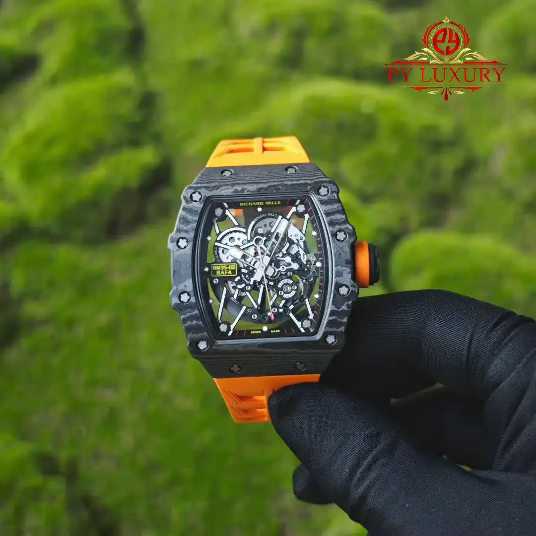 Richard Mille RM35-02 Rafael Nadal Custom Made 1:1 Black Carbon NTPT Vaucher Movement Exclusive Quality - 图片 5