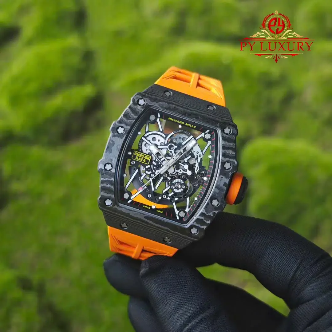 Richard Mille RM35-02 Rafael Nadal Custom Made 1:1 Black Carbon NTPT Vaucher Movement Exclusive Quality - 图片 6