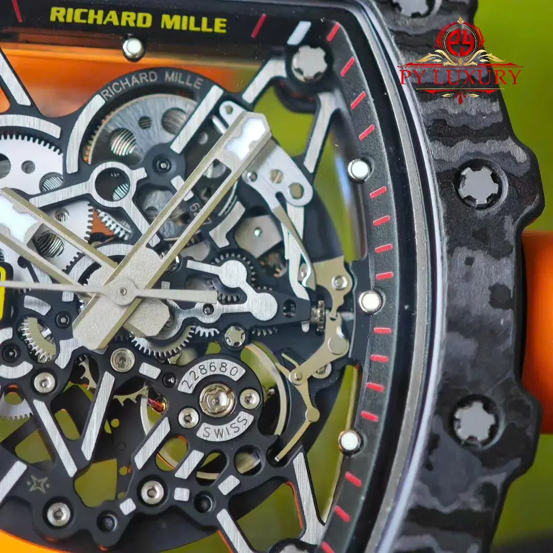 Richard Mille RM35-02 Rafael Nadal Custom Made 1:1 Black Carbon NTPT Vaucher Movement Exclusive Quality - 图片 10
