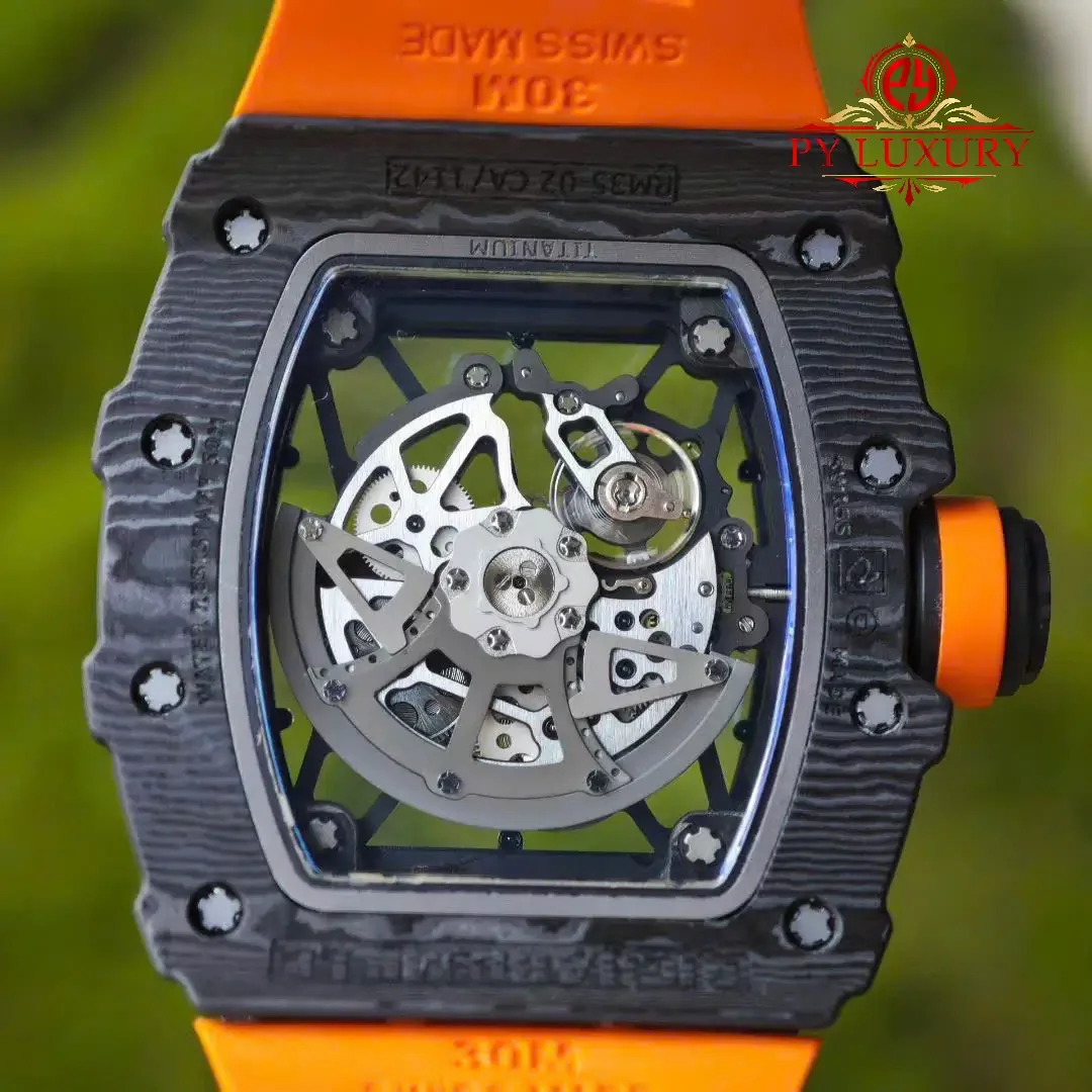 Richard Mille RM35-02 Rafael Nadal Custom Made 1:1 Black Carbon NTPT Vaucher Movement Exclusive Quality - 图片 16