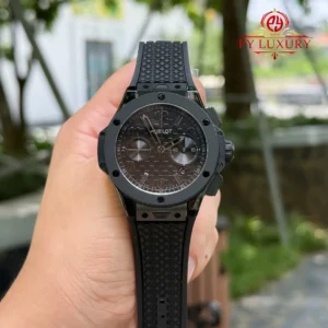 Hublot Big Bang Chronograph Ceramic 20th Anniversary All Black Best Replica BBA 43mm