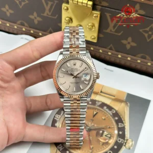 Rolex Datejust 126331 Two Tone Rose Gold Sundust Luminous Dial Jubilee Bracelet Best Replica VSF 41mm
