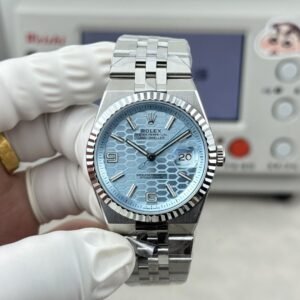 Rolex Land-Dweller 127236-0001 Ice-blue Honeycomb-Motif Dial Best Replica BPF 36mm
