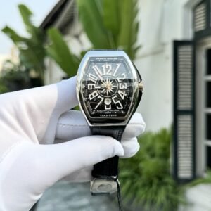 Franck Muller Vanguard V45 Yachting Black Dial Leather Strap 1:1 Replica ABF 45mm