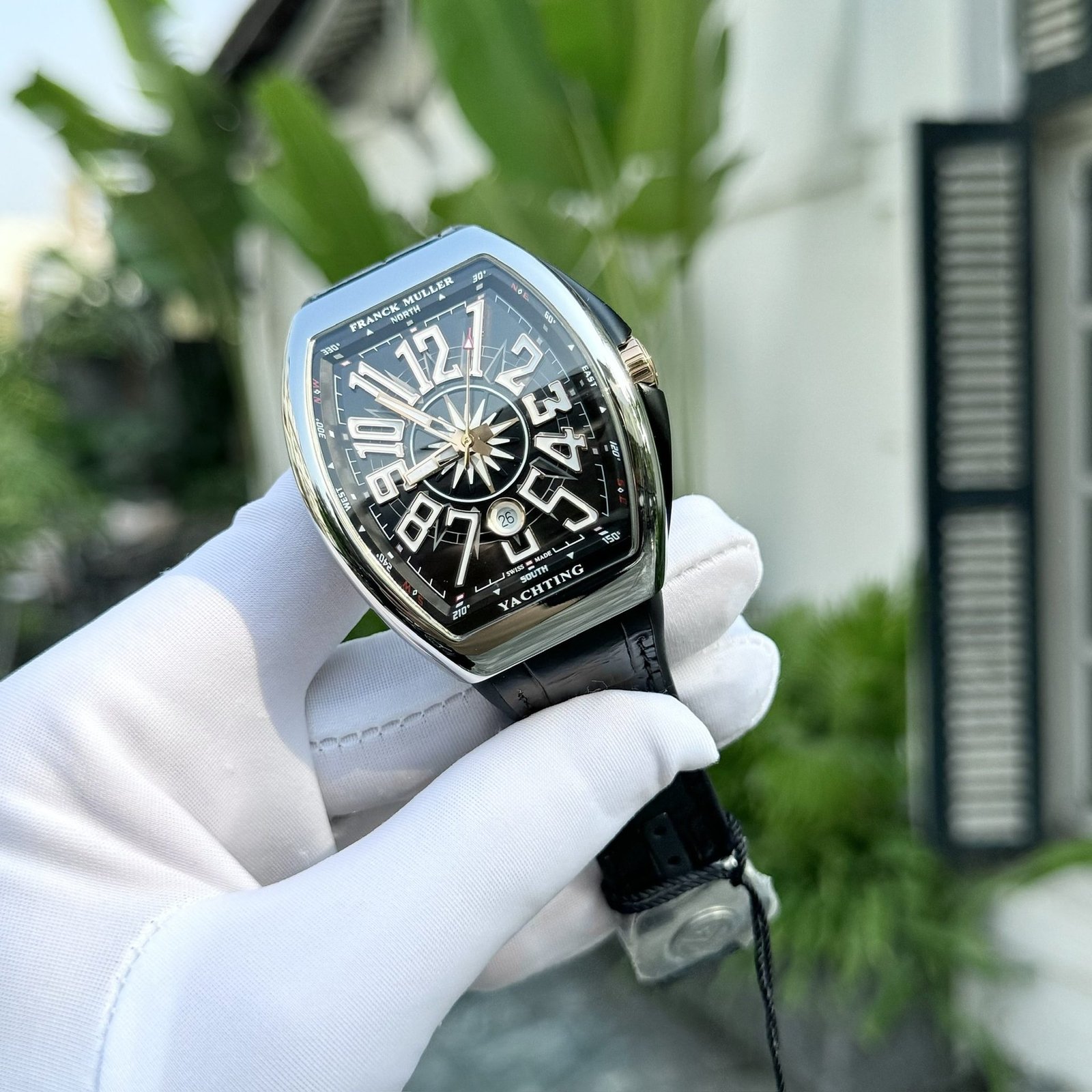 Franck Muller Vanguard V45 Yachting Black Dial Leather Strap 1:1 Replica ABF 45mm - 图片 2